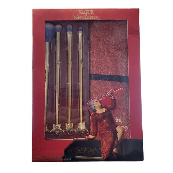 Make Up Revolution Shrek Fairy Godmother Magic Wand Brush Set w/ Carry Case NIB - Picture 2 of 5